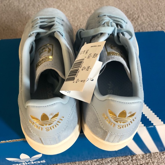 Adidas Originals-Blue Suede Stan Smith - Picture 3 of 5